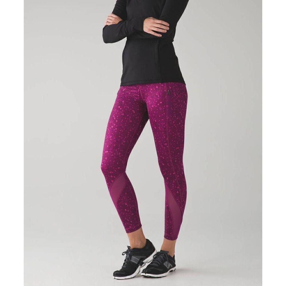 Lululemon Inspire Tight II Paradise Geo Regal Plum Multi / Regal Plum size 8